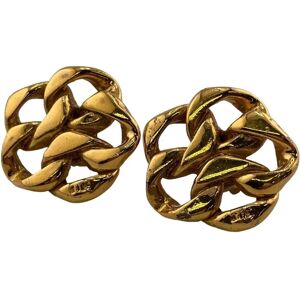 Chanel 23 Coco Mark Earrings Gold Ladies