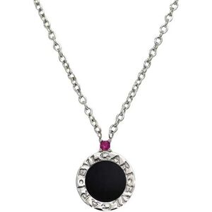 Necklace Silver Black Pink Save the Children 356910 10th Anniversary Ag 925 Colored Stone  Bulgari Women's