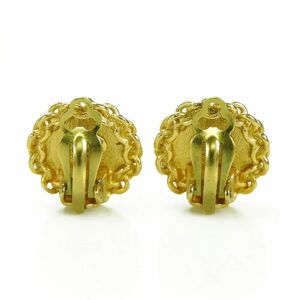 Chanel COCO MARK Earrings Gold VINTAGE Ladies GP Plated 95A Accessories accessories coco