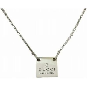 Gucci Logo Plate Brand Accessories Necklace Unisex Wallet