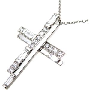 HARRY WINSTON Pt950 Traffic Cross Women's/Men's Necklace PEDPRERF Platinum