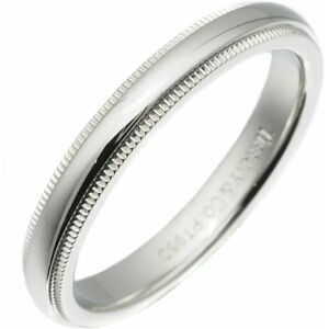 Tiffany & Co. TIFFANY Milgrain Band 3mm Pt950 Platinum Men's Ring