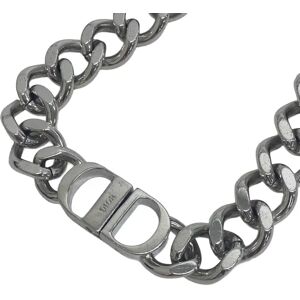 Christian Dior Dior ICON CD Chain Link Necklace Silver Women's