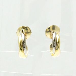 Cartier Trinity De  No Stone Pink Gold [18K],White Gold [18K],Yellow Gold [18K] Hoop Earrings Gold,Pink Gold,Silver