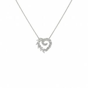 HARRY WINSTON Open Cluster Heart Small Necklace/Pendant PT950