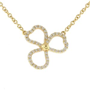 Tiffany & Co. TIFFANY Paper Flower Open Necklace 18K Yellow Gold Diamond Women's &Co.