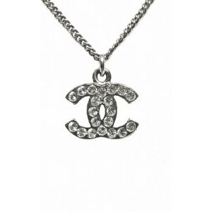 Chanel Cocomark Silver 10V Brand Accessories Necklace Women's