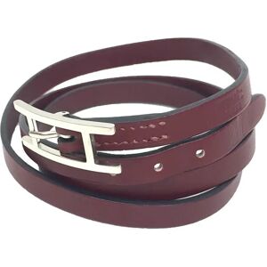 Hermes Api3 Leather Bracelet Choker Rouge Ash  I Stamp S Size