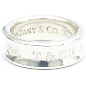 Tiffany & Co. TIFFANY 1837 Narrow Ring Silver 925 Fashion No Stone Band Ring Silver