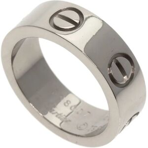 Cartier Love Ring #46 K18 White Gold Women's