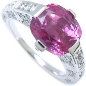 PIAGET Pink Sapphire Ring K18WG #54 4.68ct Diamond White Gold 198059