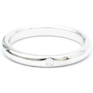 Tiffany & Co. TIFFANY Stacking Band Ring Elsa Peretti Platinum Fashion Diamond Band Ring Carat/0.02 Silver