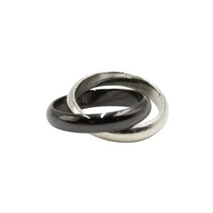 Tiffany & Co. TIFFANY & CO Paloma Picasso Melody Interlocking Titanium Silver Ring