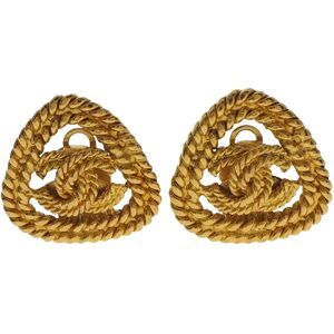 Chanel Coco Mark Earrings, Gold - Size: Size: 26mm x 26mm   Weight:12.5g