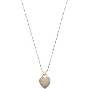 TIFFANY & CO. Return To Heart Motif Ball Chain Necklace Silver