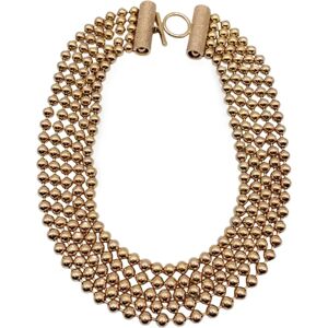 Christian Dior Vintage Gold Metal Multi Strand Beaded Chain Necklace