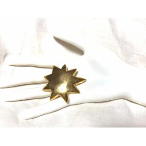 CHRISTIAN LACROIX Vintage golden start shape brooch, hat pin, jacket pin