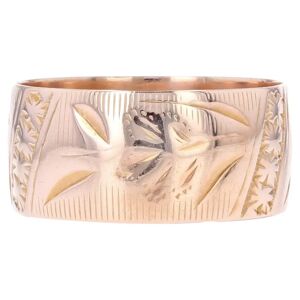 Vintage French 20th Century Chiseled 18 Karat Rose Gold Ring