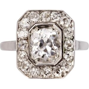 Vintage French Art Deco 2.60 Carat Diamond Platinum Ring