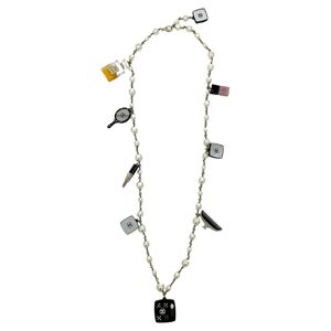 Chanel Vintage Make Up Charm Beaded Pearl Chain Necklace