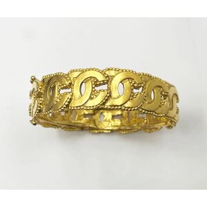 Chanel Vintage Gold Plated Multi CC Dots Bangle Bracelet