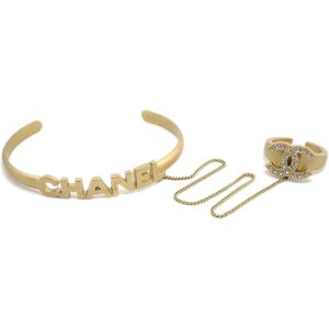 Chanel 2001 Crystal CC & Logo Bangle & Ring Set #6 24766