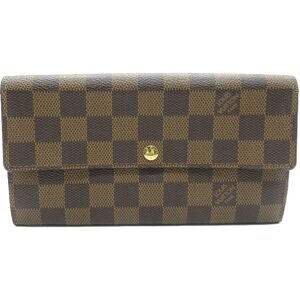 LOUIS VUITTON Portefeiulle Sarah Brown Ebene Damier PVC coated canvas N61734