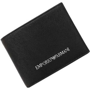 EMPORIO ARMANI folio wallet black white Y4R165 leather  men's