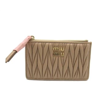 Miu Miu Card Case Beige leather 5MB0602FPPF0036