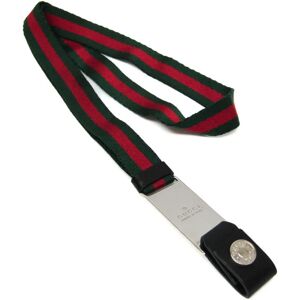 Gucci Canvas Metal Leather Others Black,Green,Red Color,Silver neck strap