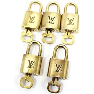 LOUIS VUITTON Cadena Padlock Set of 5 Gold 303 310 311