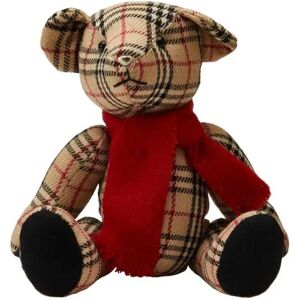 Burberry Nova Check Teddy Bear Beige Red Canvas Ladies