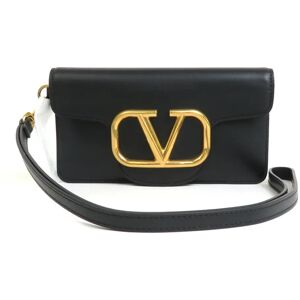 VALENTINO GARAVANI Garavani Smartphone Case Pouch V Logo Leather Black Unisex