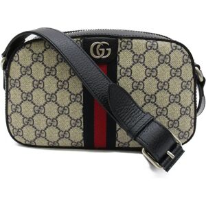 Gucci Camera bag Beige Navy leather GG Supreme Canvas 68106496IWN4076