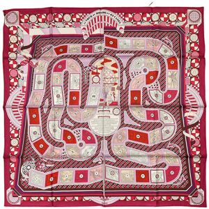 Hermes NWT Le Tour du Monde en 63 Cases Scarf 90 Fuchsia Mauve Blanc