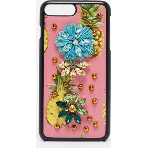 Dolce&Gabbana Black Leather Pineapple Crystals iPhone 6/6s Plus Cover