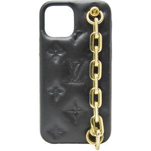 LOUIS VUITTON Leather Phone Bumper For IPhone 12 Noir IPHONE bumper cushion M81116