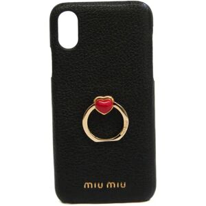 Miu Miu Leather Phone Bumper For IPhone X Black,Red Color 5ZH058