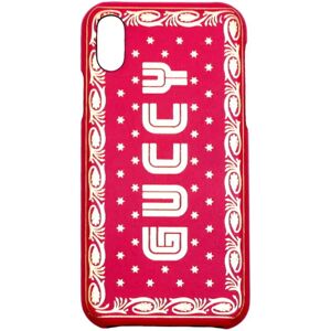 Gucci GUCCY Print iPhoneX/Xs Case Women's/Men's Cell Phone/Smartphone 524976 Leather Pink/Gold