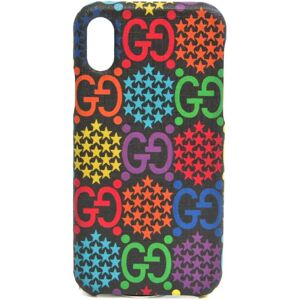 Gucci PVC Phone Bumper For IPhone X Black,Multi-color GG Psychedelic 603758