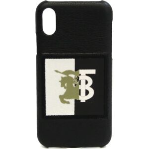 Burberry Leather Phone Bumper For IPhone X Black night logo 8020802