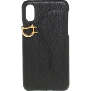 Christian Dior Black Leather Saddle iPhone X Case