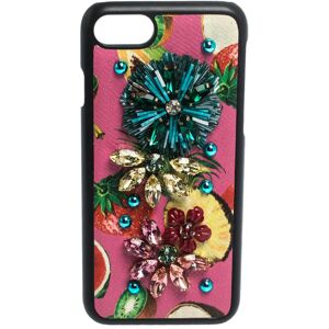 Dolce&Gabbana Fruit Print Leather Crystal Embellished iPhone 7 Case