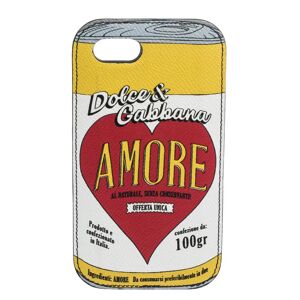 Dolce&Gabbana Amore Print Leather iPhone 7 Case