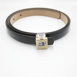 Chanel belt perfume bottle Black enamel