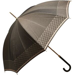 Celine Macadam Long Umbrella Parasol Gray Brown Nylon Women's