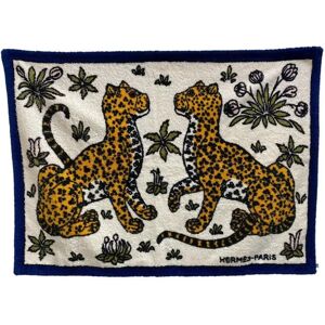 Hermes Panther Beach Towel Blue Men Women Z0005209