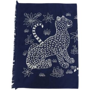 Hermes Leopards Towel Bath Beach Mat Leopard Animal Print 100% Cotton Navy