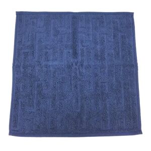 Hermes Carre Towel Steers 32 Handkerchief 100% Cotton Marine Navy Blue H Men's Women's Unisex
