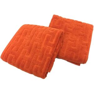 Hermes Face Towel Set of 2 100% Cotton Stairs Orange Men's Women's Unisex